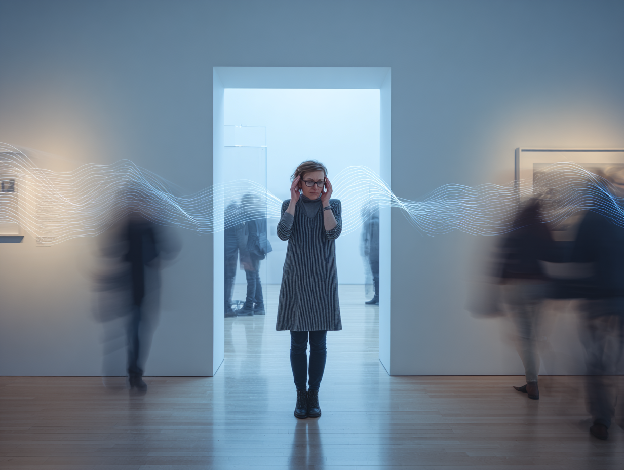 Museum visitor disturbed by sound bleed between gallery exhibits
